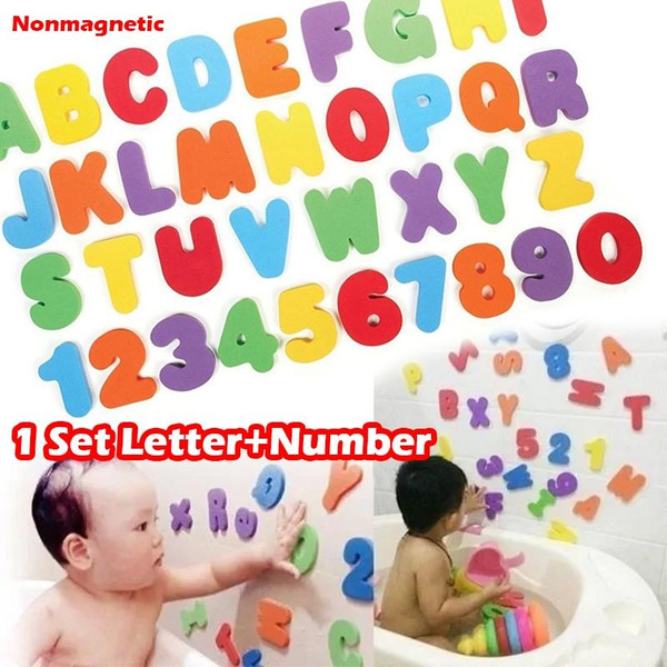 36Pcs/set Kids 26 English Letters+10 Numbers Foam Letters Numbers Bath ...