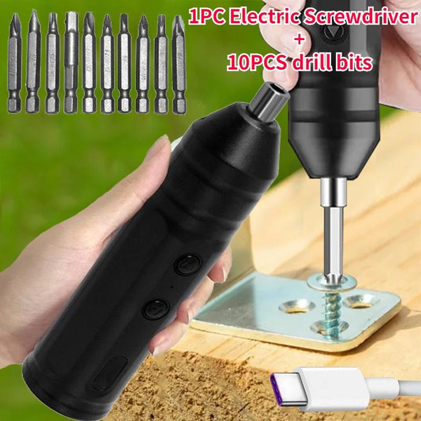 1 Set Cordless Electric Screwdriver TypeC Interface Portable Power