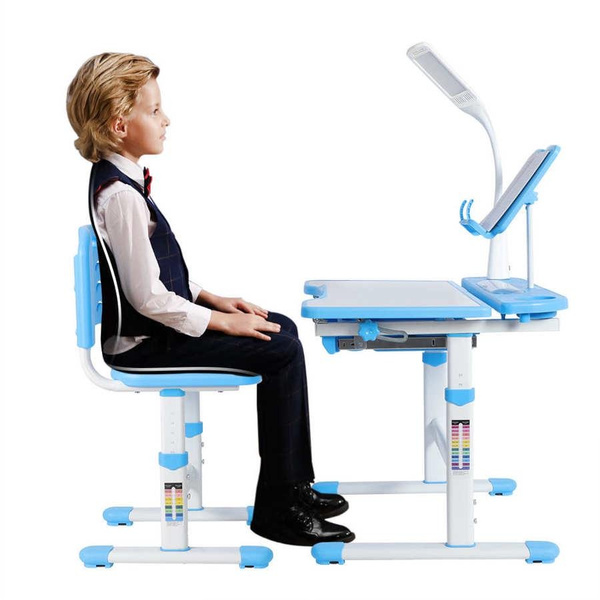 Multifunctional Kid Study Desk and Chair Set Adjustable Height Children