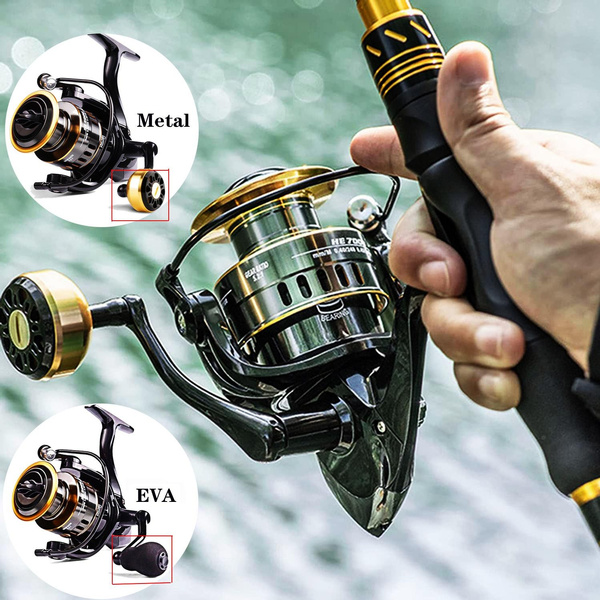 12 Speed Ratio Metal Spinning Reel,Shaft Salt Water Reel Fishing Reel ...