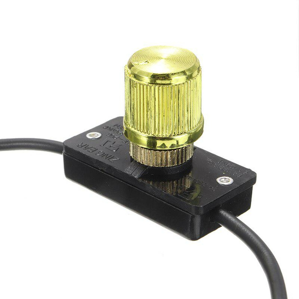 120 Volt 500W Light Dimmer Rotary Switch Adjustable Lamp Knob Brass