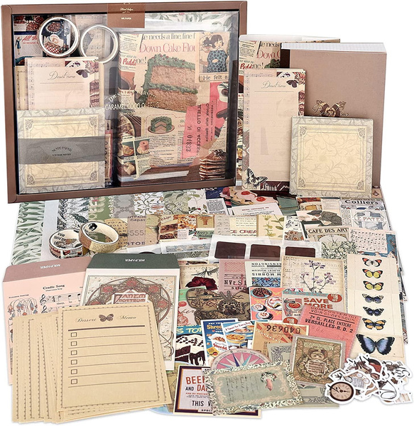 Vintage Aesthetic Scrapbook Kit Bullet Junk Journal Kit With