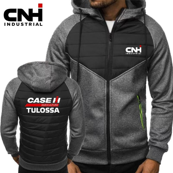 New Men's Blazer CASE IH Hooded Jacket Men's Plus Fleece Hooded Jacket