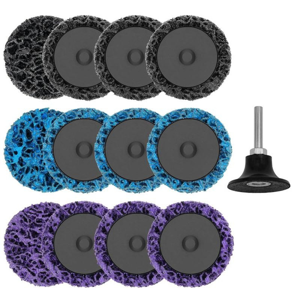 12PCS 2 Inch Roll Lock Strip Discs Assorted Pack (Black/Blue/Purple ...