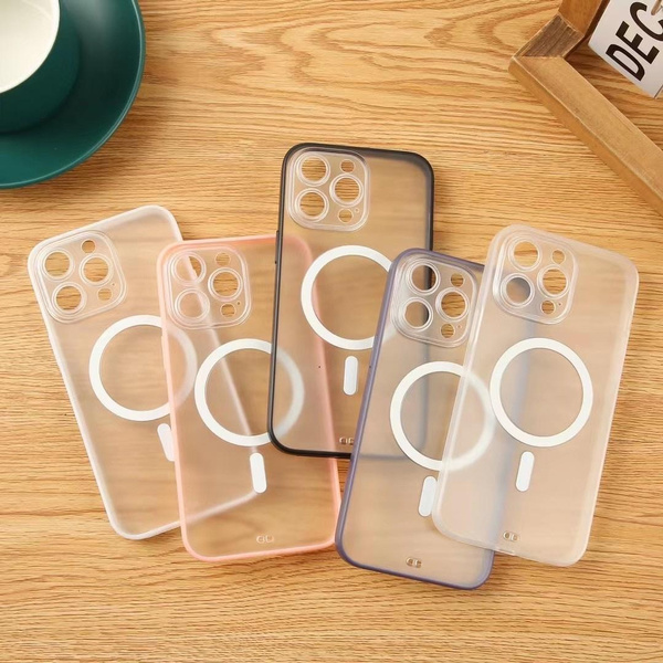 For Magsafe Luxury Matte Wireless Charge Phone Case For iPhone 14 13 12