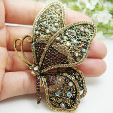 butterfly, brown, Jewelry, Pins