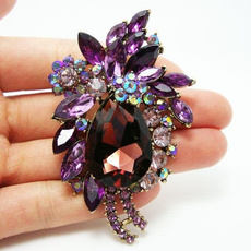 Flowers, Jewelry, Pins, purple