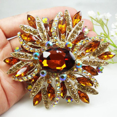 brown, Flowers, Jewelry, Pins