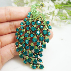 peacock, Jewelry, Pins, Vintage