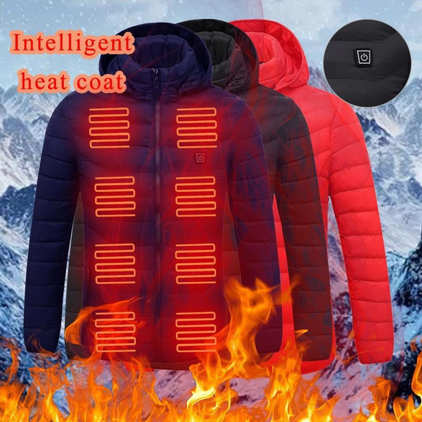 Consistant Heating! Men&Women Winter Warm Heated USB Heating Jacket ...