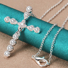 Sterling, Chain Necklace, DIAMOND, Jewelry
