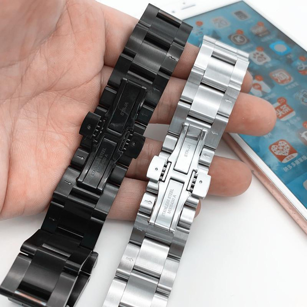 Watch accessories strap for mido multifort m005430a series replacement