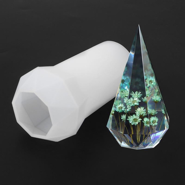 DIY Crystal Dripping Mold Diamond Conical Silicone Mold Manual High ...