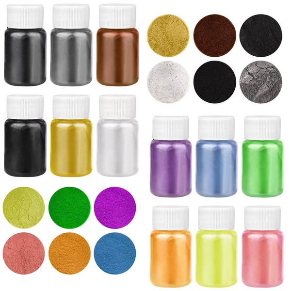 6Colors/Box Mica Powder Powdered Pigments Set Epoxy Resin Dye Resin