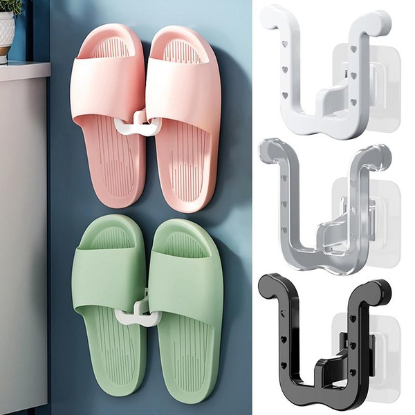 Slippers Rack No Punching Bathroom Simple Slipper Hook Toilet Drainage ...