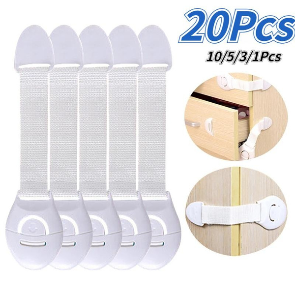 20Pcs 10Pcs 5/3/1 Pcs Drawer Door Cabinet Cupboard Toilet Safety Locks Baby Kids  Safety Care Plastic Locks Straps Infant Baby Protection