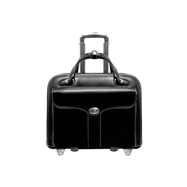 McKleinUSA Berkeley W Series Leather Rolling Briefcase, Black (97045