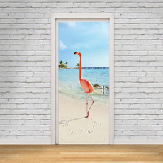 flamingo, Door, Home Decor, Wall Decal