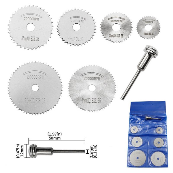 Rotary Drill Saw Blades 7PCS, Cutting Wood Metal Blade Wheel Electric
