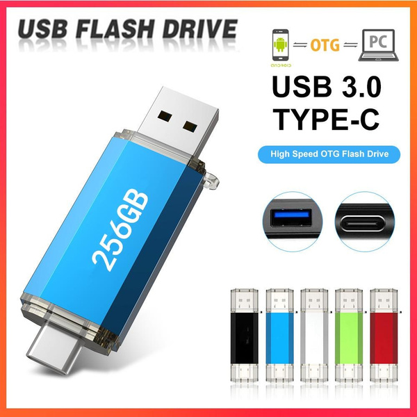 USB Flash Drive OTG 2 IN 1 USB 3.0 & Type C & Micro USB Pen Drive 256GB