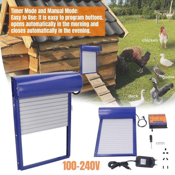 Automatic Chicken Coop Battery Operated Opener With Timer Aluminum