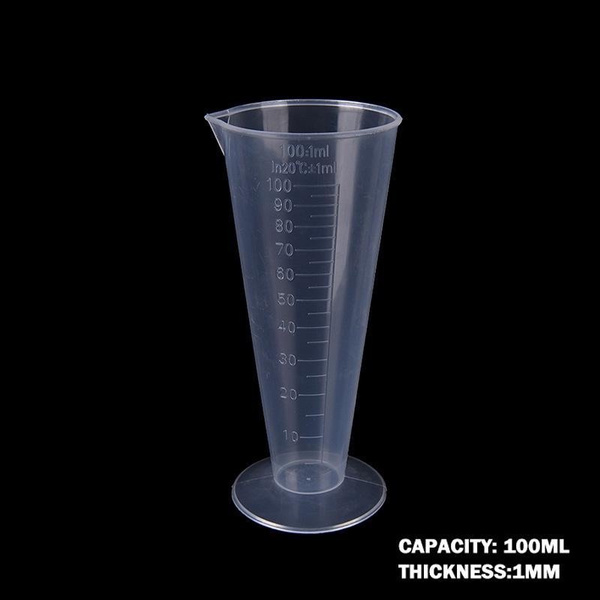 100ml Transparent Measuring Cylinder Plastic Triangle Measuring Cup ...