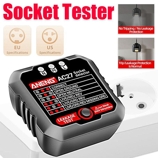 1PC Digital Power Outlet Tester Smart Socket Tester Wall Plug Voltage