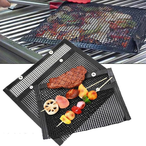 BBQ Grill Mesh Bag, Reusable Nonstick Barbecue Baking Isolation Pad
