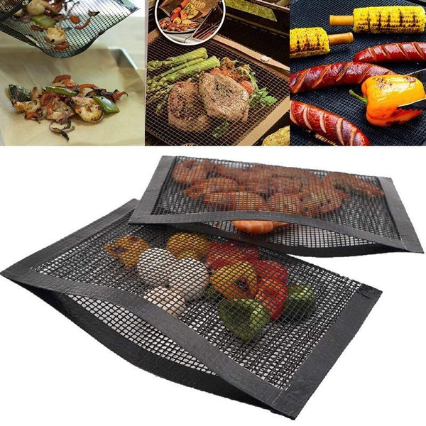 Reusable Nonstick BBQ Grill Mesh Bag Barbecue Baking Net Outdoor