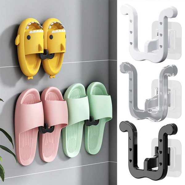 1Pc Home Organizer No Punching Suction Rack Bathroom Wall Storage ...