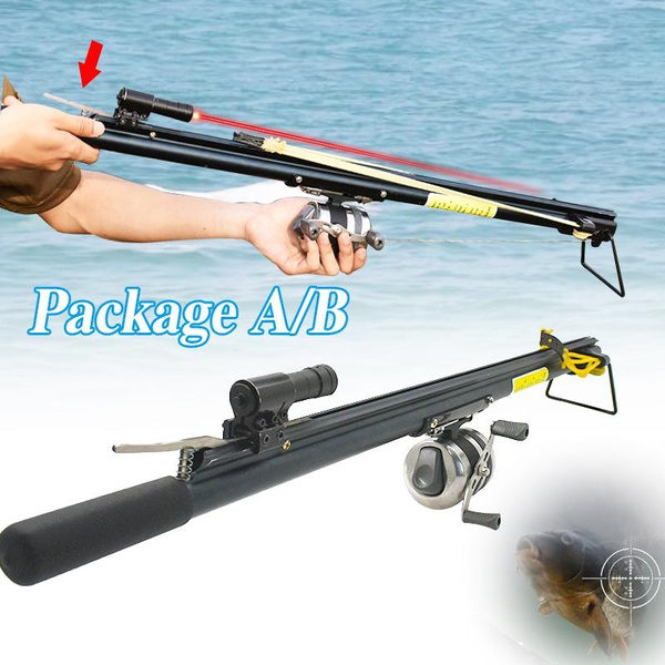 High-precision Laser Outdoor Lakeside Fishing Slingshot Hunting Slingshot  New Automatic Fishing Rod Using Fish Dart Arrow Shooting