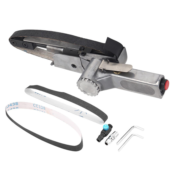 Ponceuse à Bande Pneumatique 20mm - 15000 RPM - Outil Professionnel Neuf - Silver/Noir