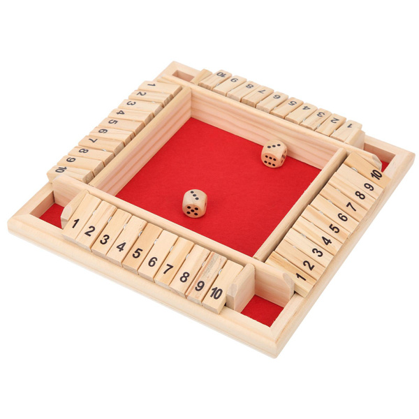 Shut the Box Dice Game, Practice Simple Math Wooden Dice Game, Fun To ...