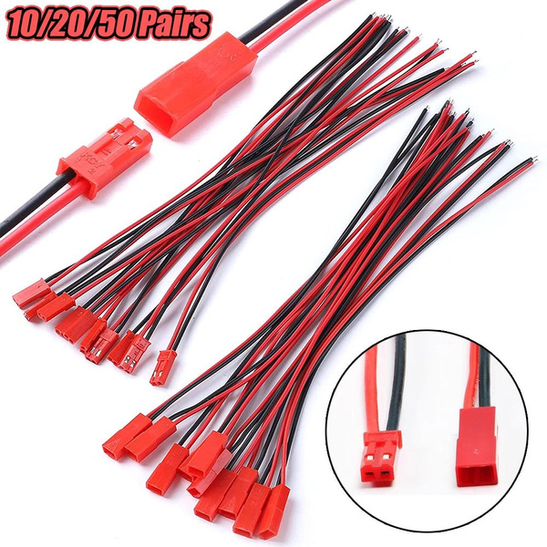 10/20/50 paires de câbles en silicone rouge connecteur JST 2,54 mm pas ...