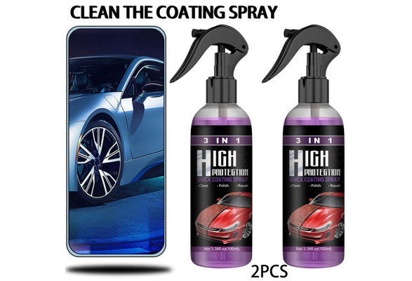2pcs 100ML 3 in1 High Protection Quick Car Coat Ceramic Coating Spray  Hydrophobic