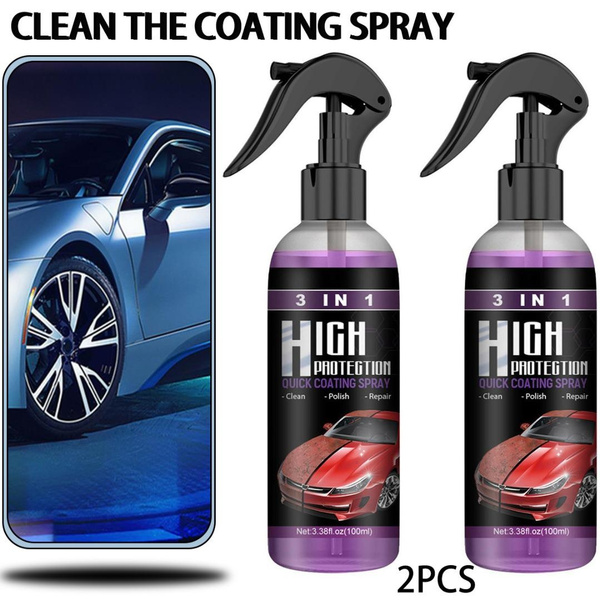 2pcs 100ML 3 in1 High Protection Quick Car Coat Ceramic Coating Spray  Hydrophobic