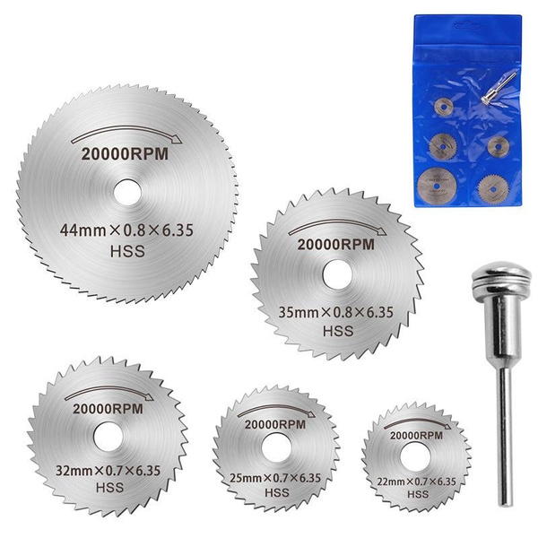 Rotary Drill Saw Blades 6PCS, Cutting Wood Metal Blade Wheel Electric