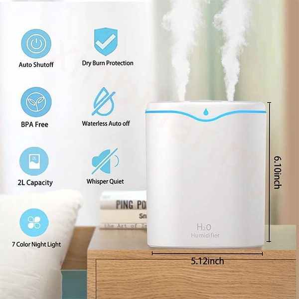 New Version 2000ML USB Electric Aroma Air Purifier One/Double Nozzle ...