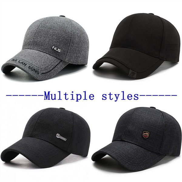 Men's hats for all seasons, dark colors, multiple styles for work