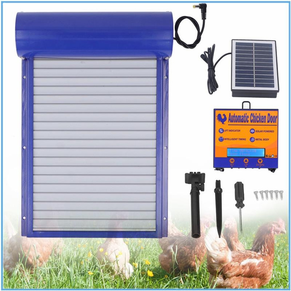 Automatic Chicken Coop Door, Solar Powered Chicken Door with Timer