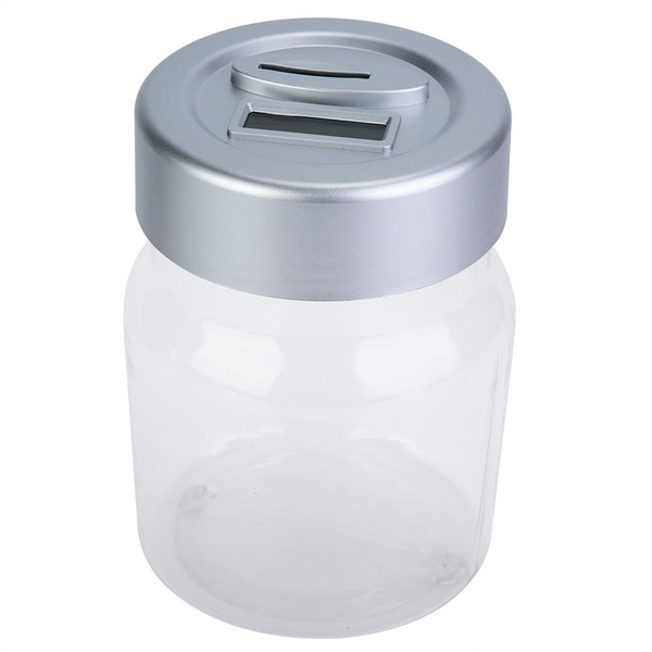 Machine LCD Display Digital Money Box Jar Euro Coin Counting Box Money