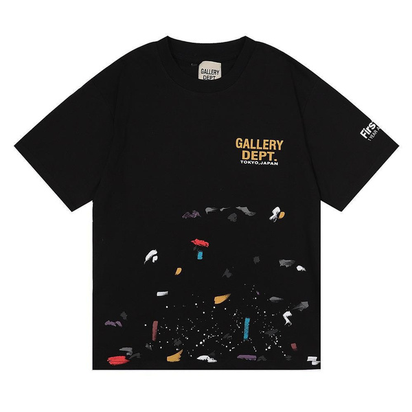 Summer New High Street GALLERY DEPT Letter Graffiti Round Neck  Short-sleeved T-shirt Gallery Dept Hoodie