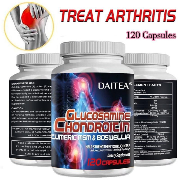 DAITEA Glucosamine + Chondroitin With Turmeric Capsules, For Hip, Joint