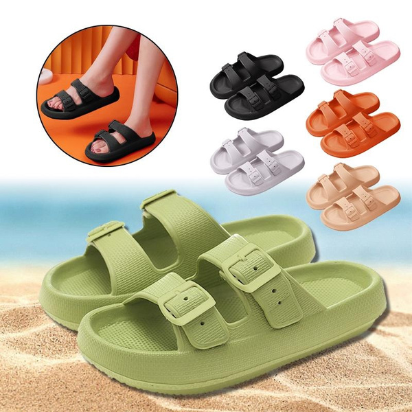 74.95$ Retro Reflexology Massage Sandals Women. Shock Absorbing- Cushion  Sole With Orthotic Arch - Green Ivory - CX12NRRUM1V