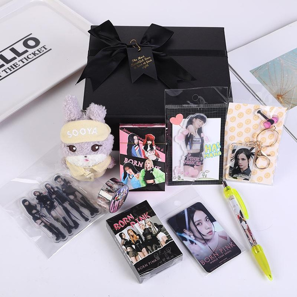 Kpop BLACKPINK Gift Box Set BORN PINK New Album Photocards Lomo Card Pen  Keychains Fans Gifts