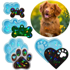 Heart, Holographic, Key Chain, paw