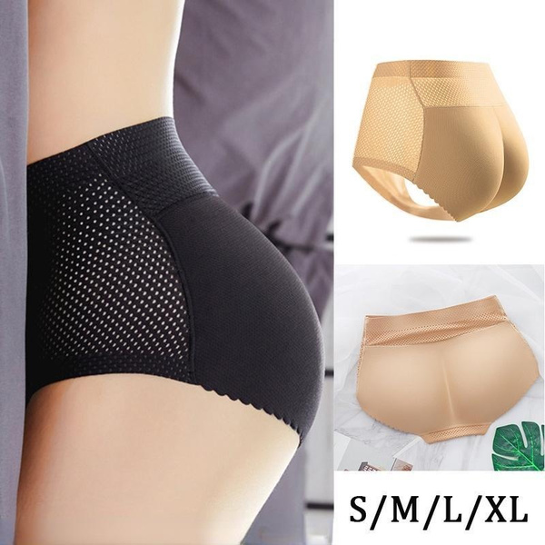 Sexy Triangle Panties with Sponge Padding for Women, Seamless Butt Lifter  Enhancer Hip Push Up Underwear