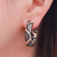Copper, Men Earrings, leopardearring, women earrings
