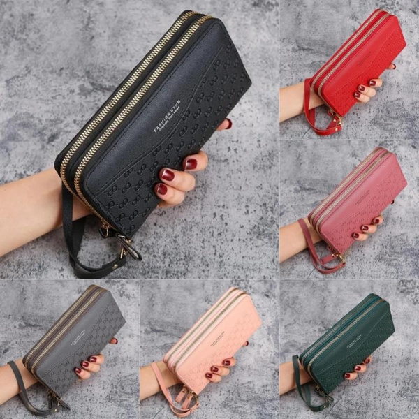 Women's Stylish Faux Leather Wallet - Multiple Card Slots & Zipper Pocket  Coin Purse for Maximum Organization! | SHEIN USA