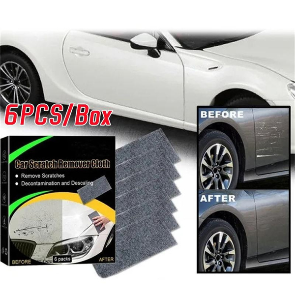 6PCS/Box Nano Sparkle Cloth for Car Scratches Anti-Scratch Cloth Repair  Scratches Paint Residues Water Spots Remover